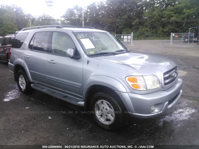 5TDBT48A92S124918 - 2002 TOYOTA SEQUOIA LIMITED SILVER photo 1