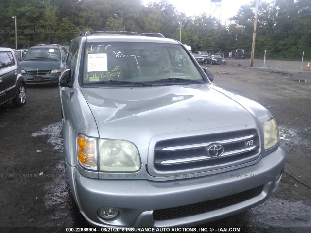 5TDBT48A92S124918 - 2002 TOYOTA SEQUOIA LIMITED SILVER photo 6