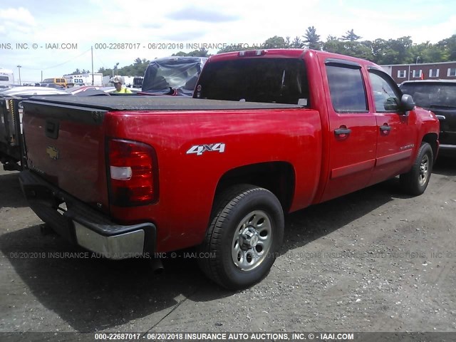 3GCEK13C07G518403 - 2007 CHEVROLET SILVERADO K1500 CREW CAB RED photo 4