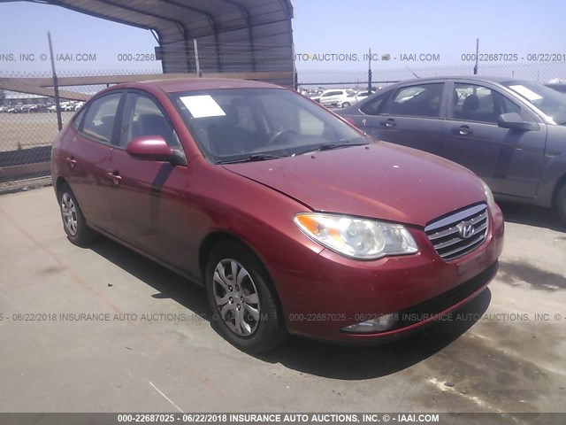 KMHDU46D59U808577 - 2009 HYUNDAI ELANTRA GLS/SE RED photo 1