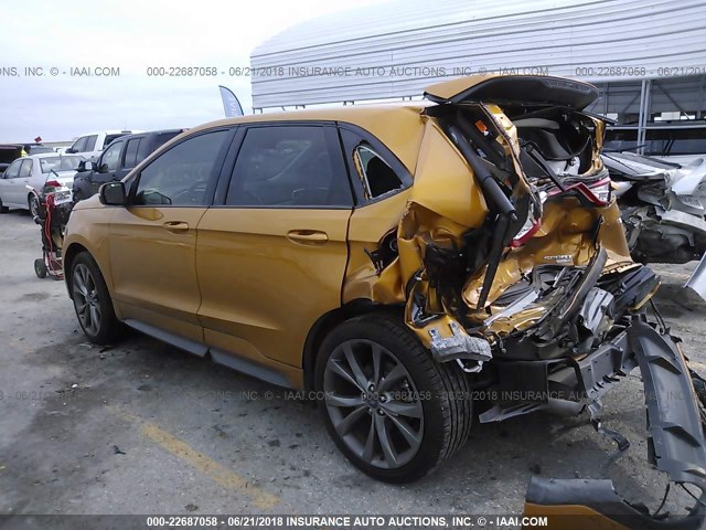 2FMPK4AP5GBB10882 - 2016 FORD EDGE SPORT ORANGE photo 3