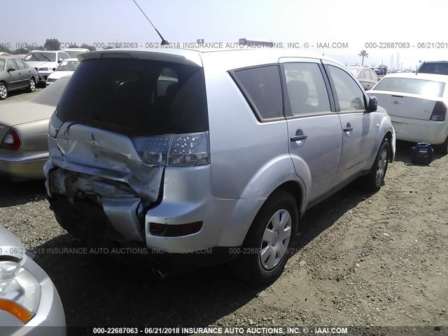 JA4MS31XX7Z001858 - 2007 MITSUBISHI OUTLANDER ES/LS Gümüş foto 4