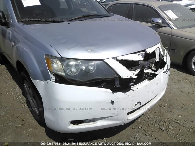 JA4MS31XX7Z001858 - 2007 MITSUBISHI OUTLANDER ES/LS Gümüş foto 6