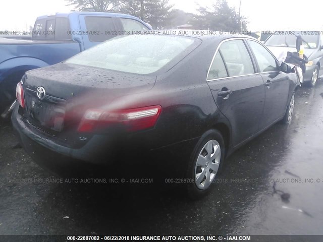 4T1BE46K87U111260 - 2007 TOYOTA CAMRY NEW GENERAT CE/LE/XLE/SE BLACK photo 4