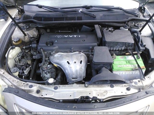 4T1BE46K48U251291 - 2008 TOYOTA CAMRY CE/LE/XLE/SE GOLD photo 10