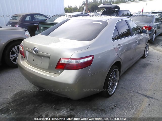 4T1BE46K48U251291 - 2008 TOYOTA CAMRY CE/LE/XLE/SE GOLD photo 4