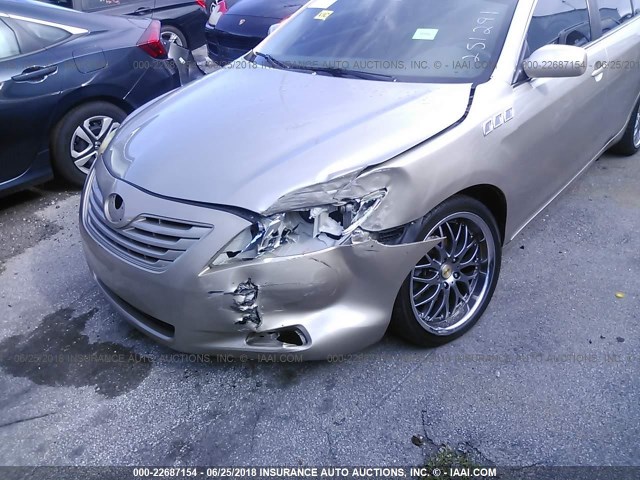 4T1BE46K48U251291 - 2008 TOYOTA CAMRY CE/LE/XLE/SE GOLD photo 6