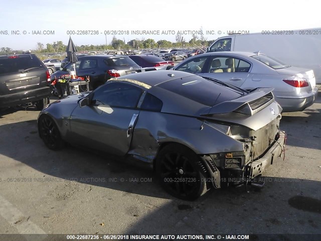 JN1AZ34D56M305460 - 2006 NISSAN 350Z COUPE GRAY photo 3