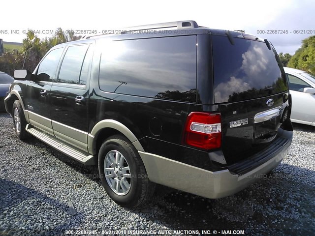 1FMFK17588LA45964 - 2008 FORD EXPEDITION EL EDDIE BAUER BLACK photo 3