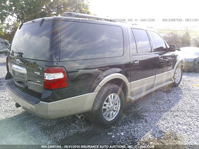 1FMFK17588LA45964 - 2008 FORD EXPEDITION EL EDDIE BAUER BLACK photo 4