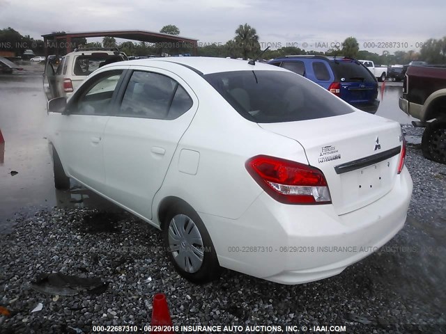 ML32F3FJ4HH003573 - 2017 MITSUBISHI MIRAGE G4 ES თეთრი ფოტო 3