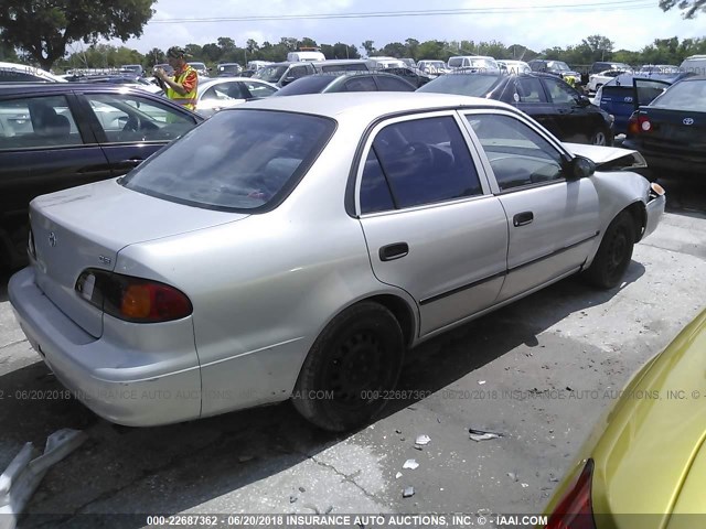 2T1BR12E5YC316038 - 2000 TOYOTA COROLLA VE/CE/LE SILVER photo 4