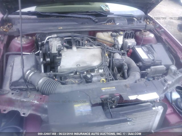 1G1ZT54814F146155 - 2004 CHEVROLET MALIBU LS მუქწითელი ფოტო 10
