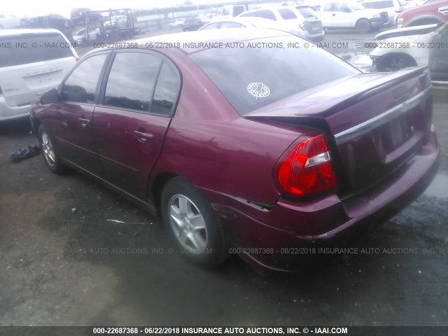 1G1ZT54814F146155 - 2004 CHEVROLET MALIBU LS მუქწითელი ფოტო 3
