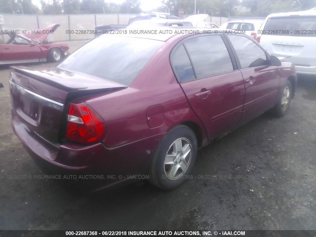1G1ZT54814F146155 - 2004 CHEVROLET MALIBU LS მუქწითელი ფოტო 4