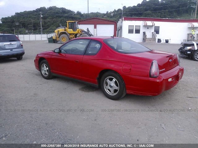 2G1WW12E759237579 - 2005 CHEVROLET MONTE CARLO LS RED photo 3