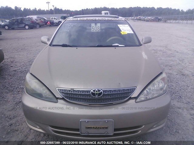 4T1BF30K22U513462 - 2002 TOYOTA CAMRY LE/XLE/SE თაფლისფერი ფოტო 6