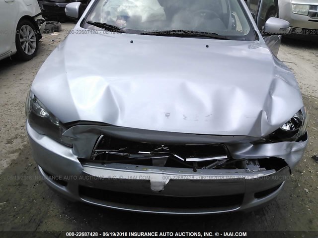JA32U2FU6FU004198 - 2015 MITSUBISHI LANCER ES SILVER photo 6