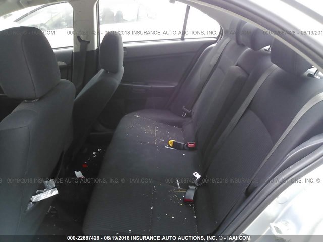 JA32U2FU6FU004198 - 2015 MITSUBISHI LANCER ES SILVER photo 8