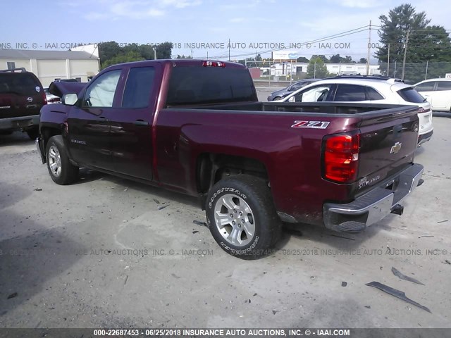 1GCVKREC4EZ376243 - 2014 CHEVROLET SILVERADO K1500 LT RED photo 3