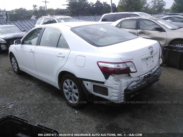 4T1BB46K18U030854 - 2008 TOYOTA CAMRY HYBRID WHITE photo 3