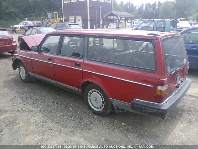 YV1AW8806P1955714 - 1993 VOLVO 240 RED photo 3