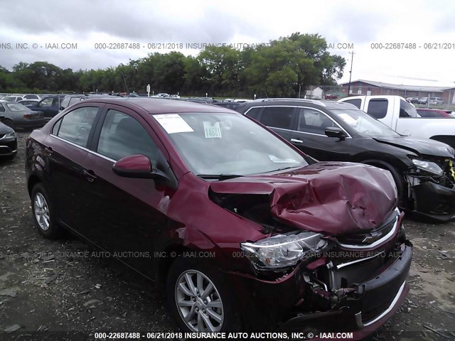 1G1JD5SB2J4102357 - 2018 CHEVROLET SONIC LT RED photo 1