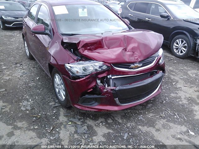 1G1JD5SB2J4102357 - 2018 CHEVROLET SONIC LT RED photo 6