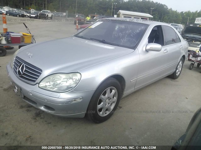 WDBNG75J21A148799 - 2001 MERCEDES-BENZ S 500 SILVER photo 2