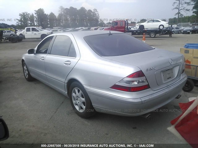 WDBNG75J21A148799 - 2001 MERCEDES-BENZ S 500 SILVER photo 3