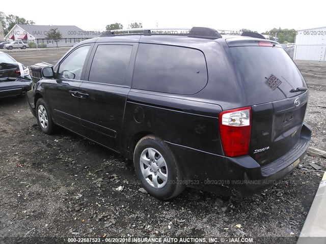 KNDMB233276107930 - 2007 KIA SEDONA EX/LX BLACK photo 3