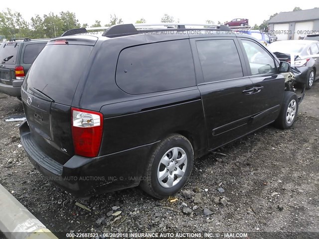 KNDMB233276107930 - 2007 KIA SEDONA EX/LX BLACK photo 4