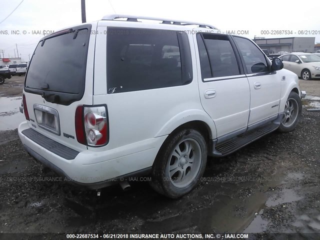 5LMEU27R21LJ25665 - 2001 LINCOLN NAVIGATOR WHITE photo 4