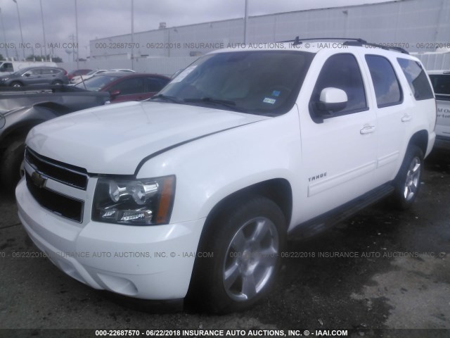 1GNSCBE03CR109144 - 2012 CHEVROLET TAHOE C1500 LT WHITE photo 2