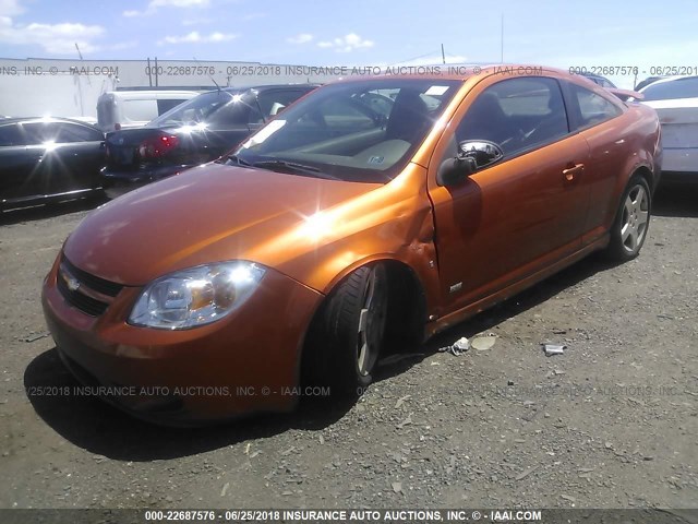 1G1AM18B467870914 - 2006 CHEVROLET COBALT SS ORANGE photo 2