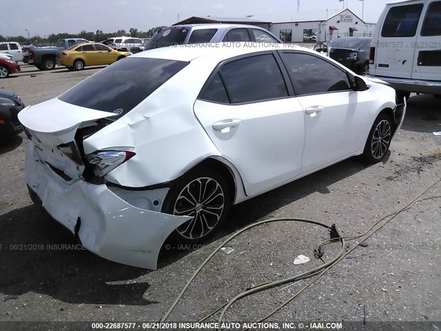 5YFBURHE7EP105374 - 2014 TOYOTA COROLLA L/LE/LE PLS/PRM/S/S PLS WHITE photo 4