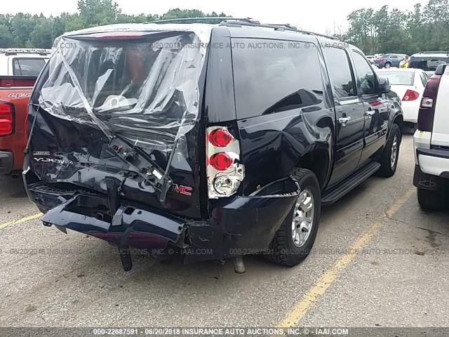 1GKFK16398J211297 - 2008 GMC YUKON XL K1500 BLUE photo 4