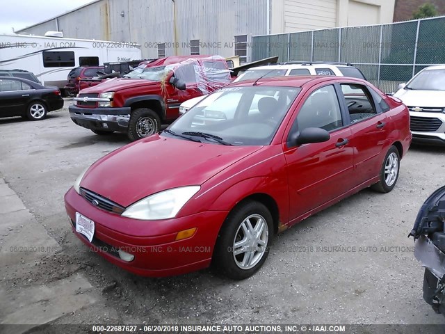 1FAHP34341W122546 - 2001 FORD FOCUS SE/SE SPORT RED photo 2