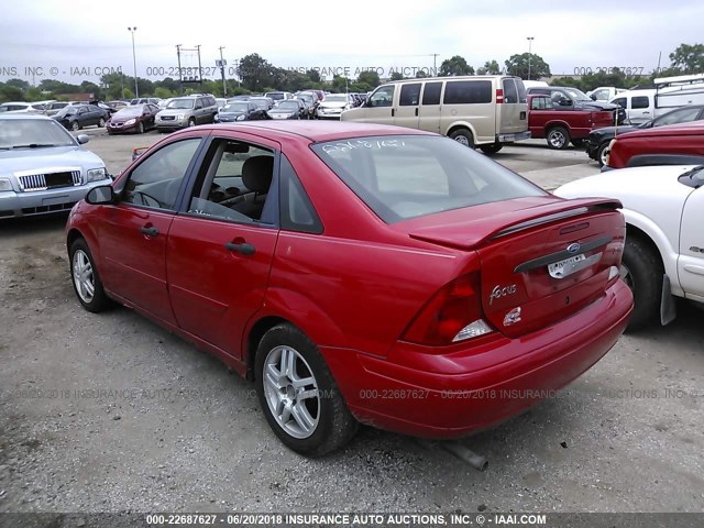 1FAHP34341W122546 - 2001 FORD FOCUS SE/SE SPORT RED photo 3