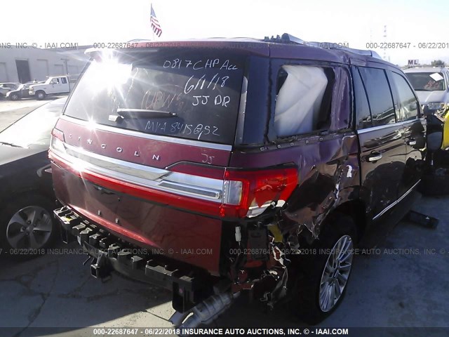 5LMJJ2NT0JEL07648 - 2018 LINCOLN NAVIGATOR PREMIER RED photo 4