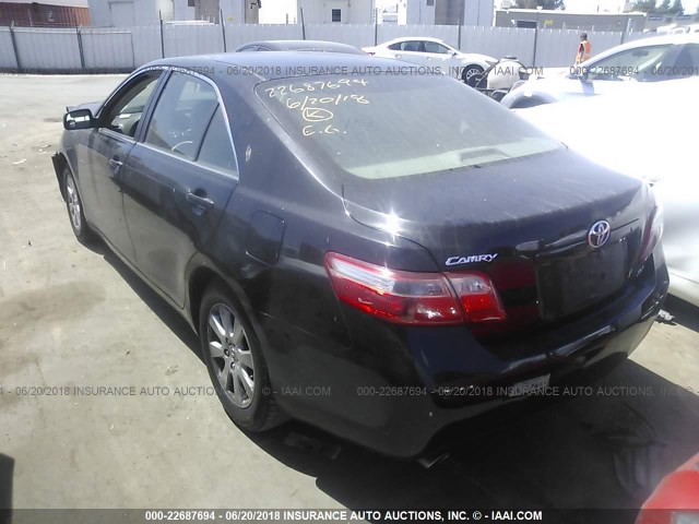 4T1BK46K57U552238 - 2007 TOYOTA CAMRY NEW GENERAT LE/XLE/SE BLACK photo 3