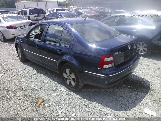 3VWSK69M94M103218 - 2004 VOLKSWAGEN JETTA GLS BLUE photo 3