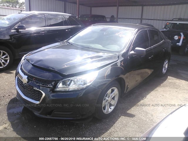 1G11B5SLXFF162932 - 2015 CHEVROLET MALIBU LS BLACK photo 2