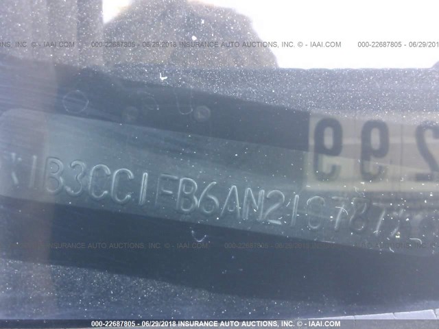 1B3CC1FB6AN210787 - 2010 DODGE AVENGER EXPRESS 银色 照片 9