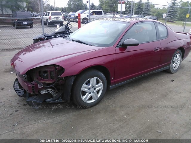 2G1WJ15K969168931 - 2006 CHEVROLET MONTE CARLO LS 勃艮第红 照片 2
