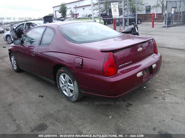 2G1WJ15K969168931 - 2006 CHEVROLET MONTE CARLO LS 勃艮第红 照片 3