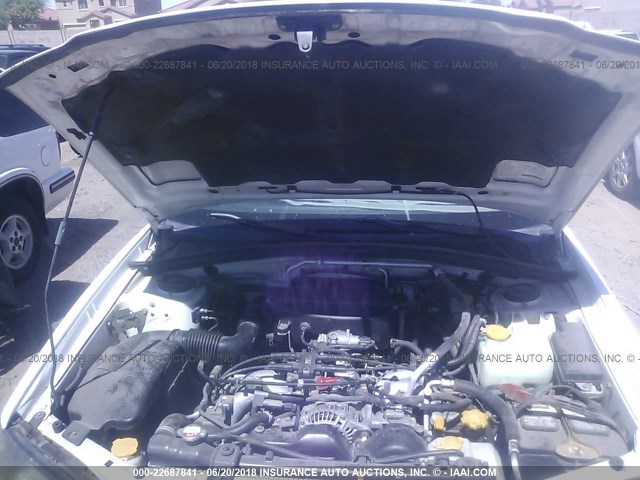 JF1SG65653G704801 - 2003 SUBARU FORESTER 2.5XS თეთრი ფოტო 10