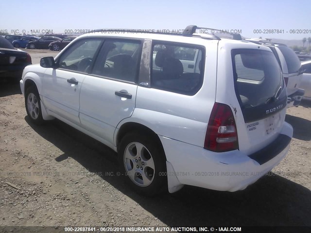 JF1SG65653G704801 - 2003 SUBARU FORESTER 2.5XS თეთრი ფოტო 3