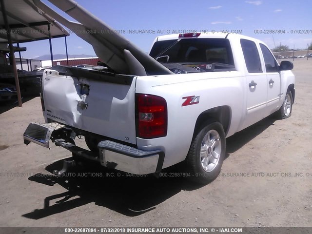 3GCEC23049G254209 - 2009 CHEVROLET SILVERADO C1500 LT WHITE photo 4