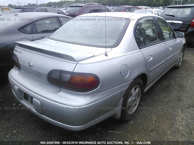 1G1NE52J52M558845 - 2002 CHEVROLET MALIBU LS SILVER photo 4